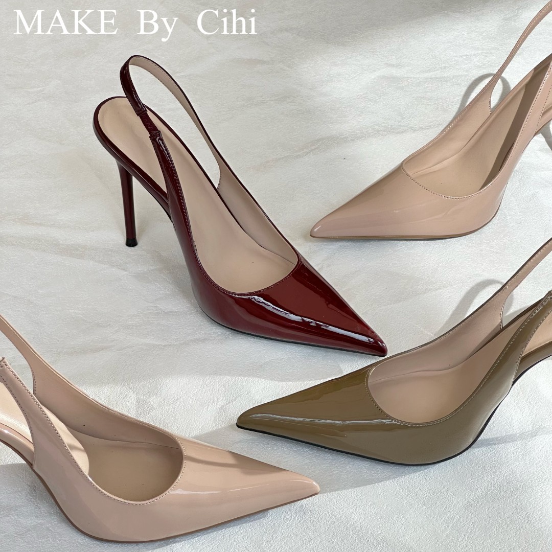 Cihi’Longtermism‘长期主义 设计师单品亮面轻奢浅口手工单鞋