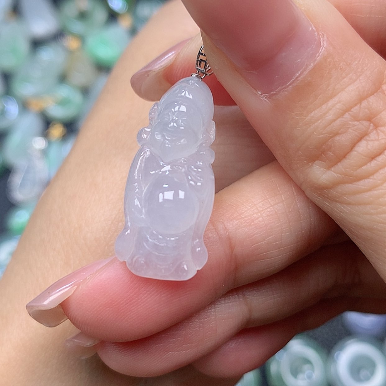 【闪购商品】翡翠吊坠(赠链)18K金镶嵌