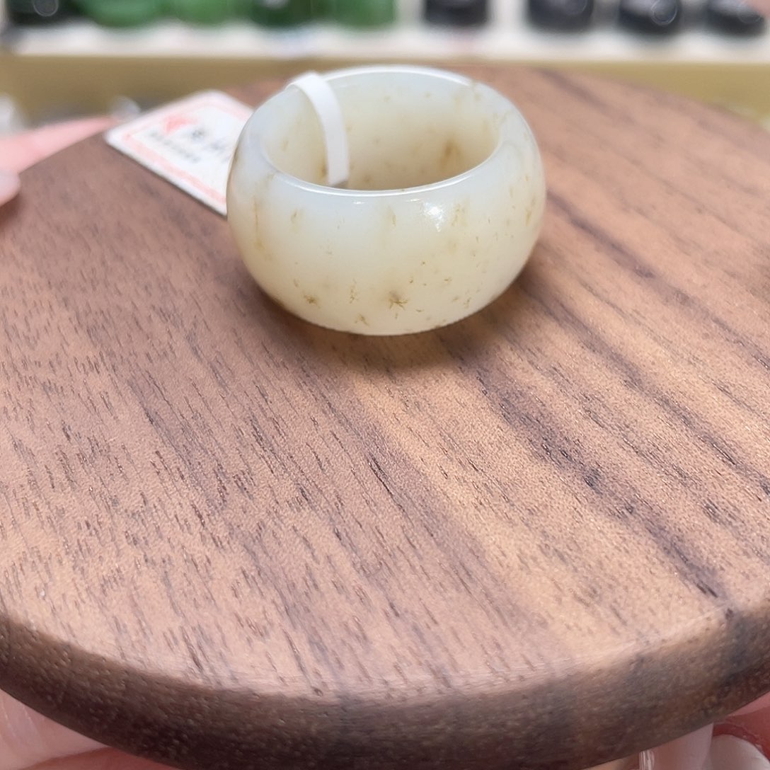 和田玉戒指未镶嵌15-18.3