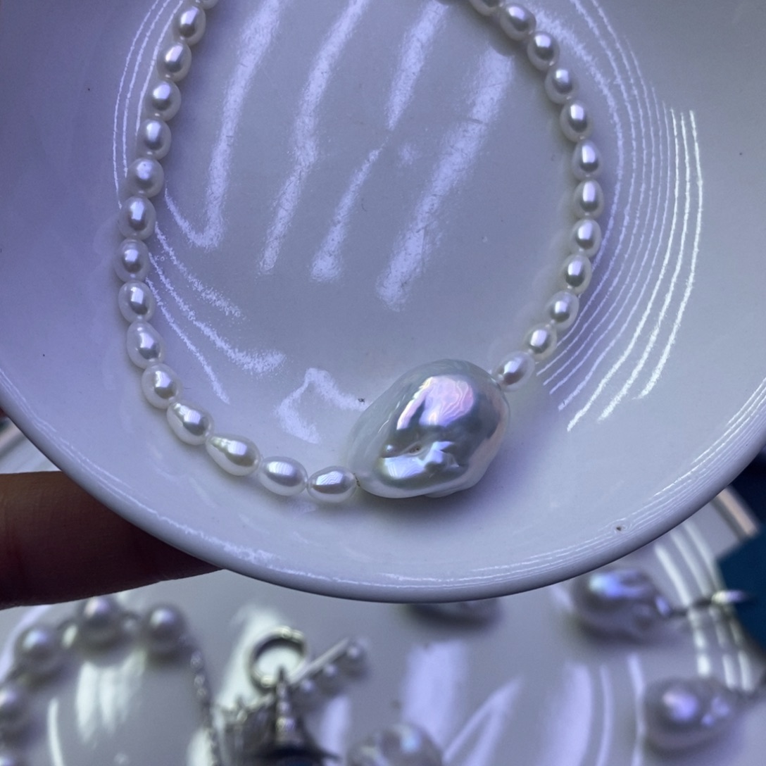 淡水珍珠手绳银S925镶嵌