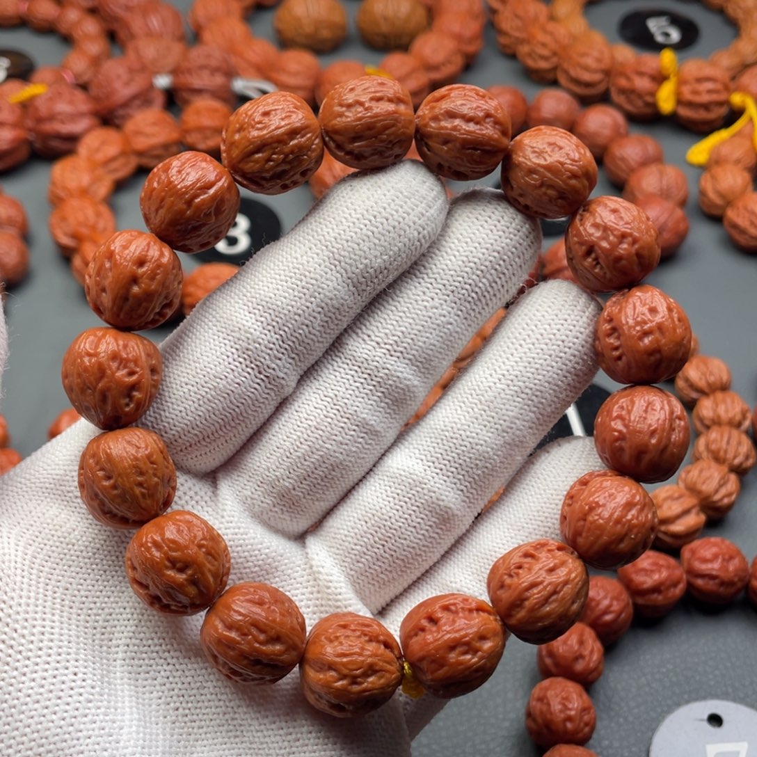 手串文玩核桃野生核桃浅纹小金豆秋子手持
