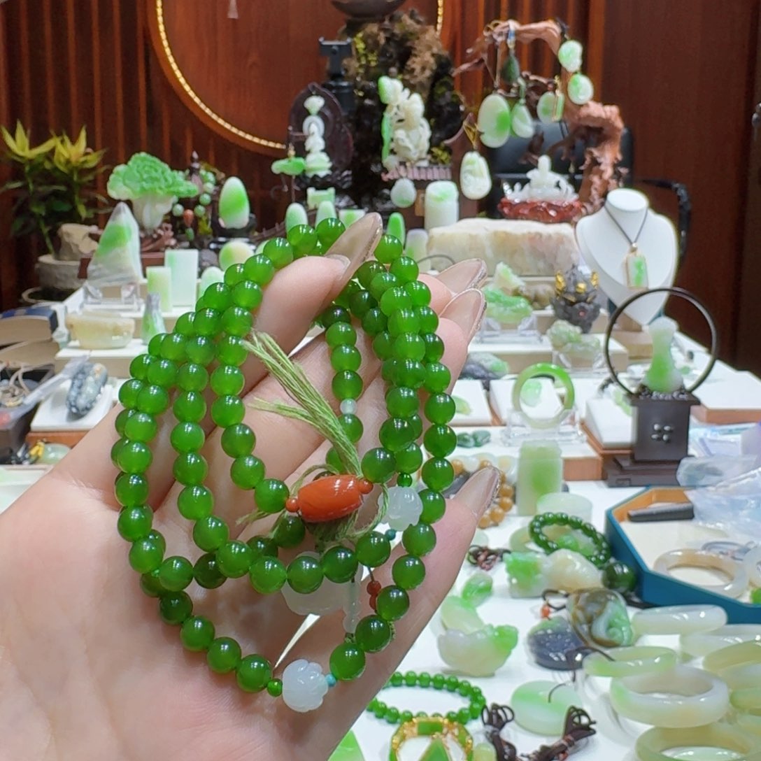 和田玉（碧玉）108未镶嵌