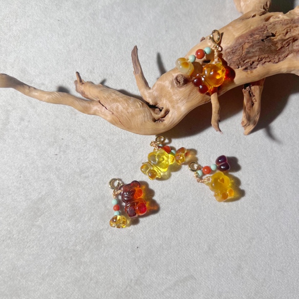 【狒狒】琥珀小熊滴流 万能扣头 多样性发货（发其一）