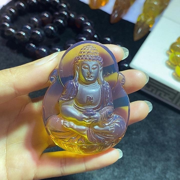 琥珀颈饰未镶嵌H***G缅甸天然琥珀32克