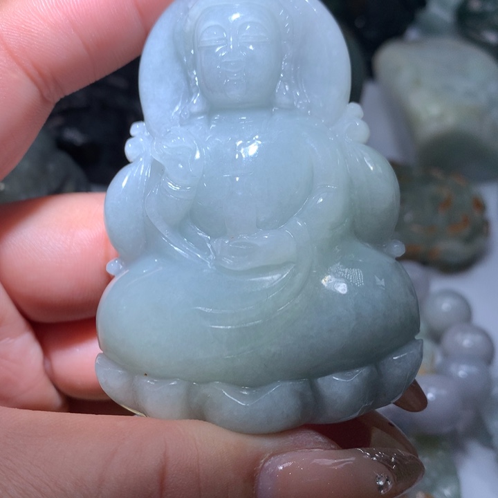 翡翠未镶嵌颈饰保真天然A货翡翠