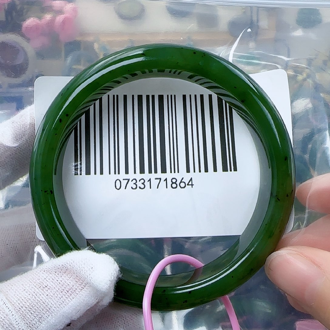 和田玉（碧玉）手镯未镶嵌包容5960