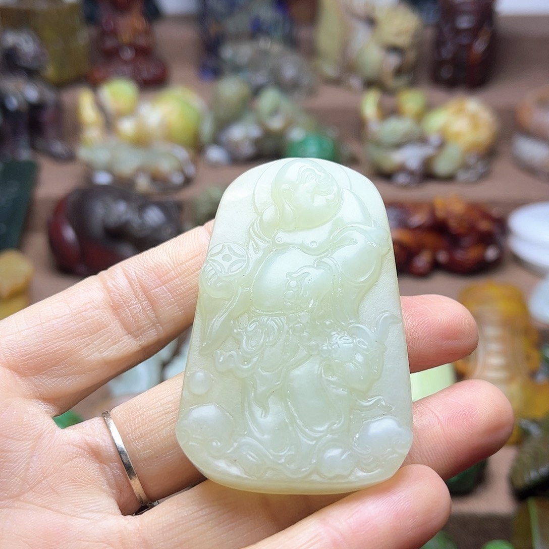 白玉菩提吊坠134。。