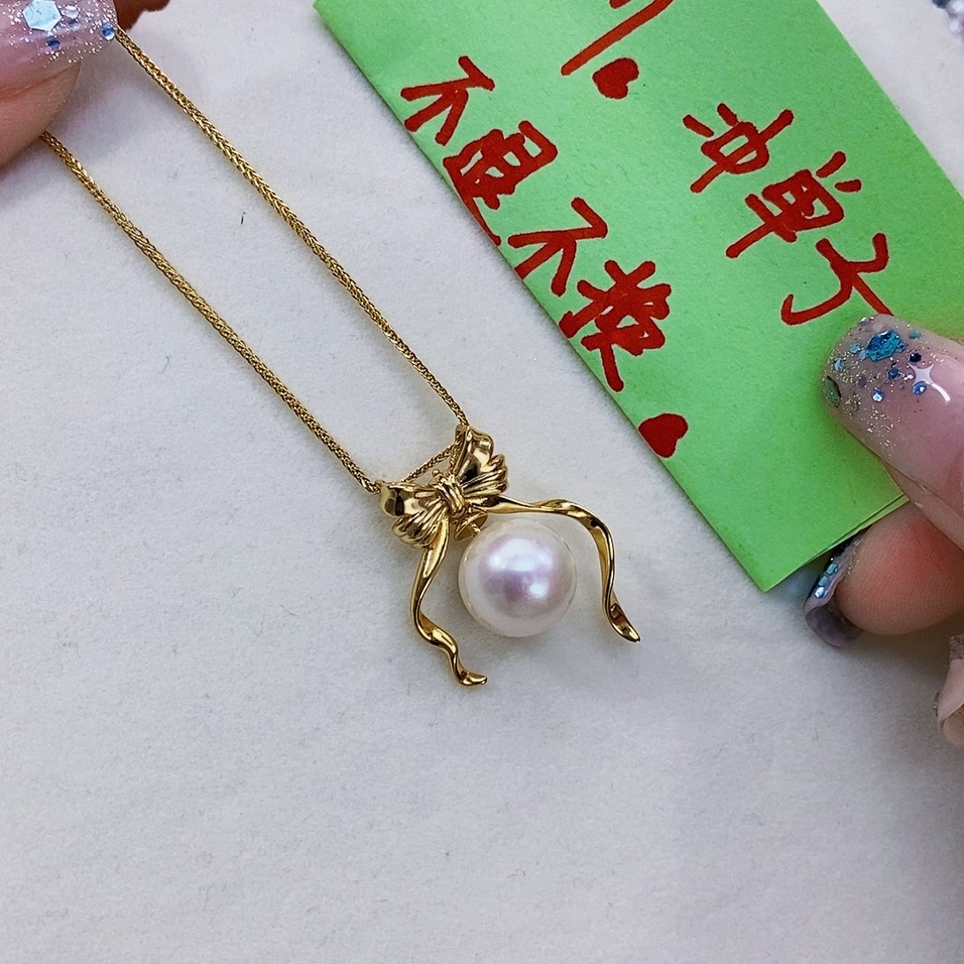 淡水珍珠吊坠银S925镶嵌