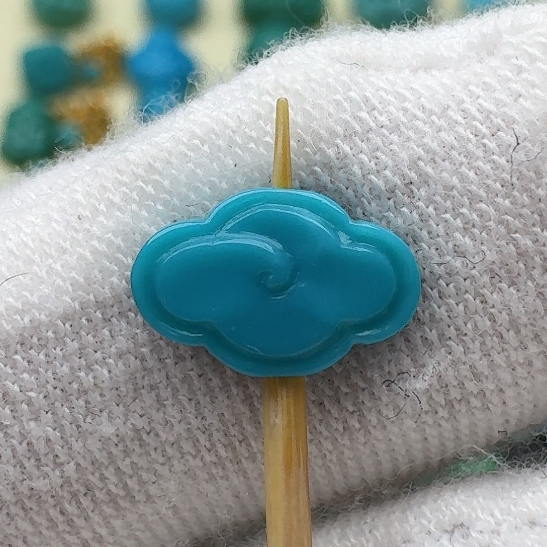 绿松石未镶嵌祥云背云10