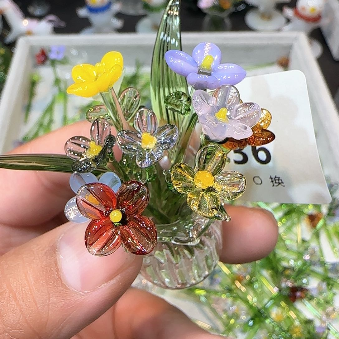 琉璃手工艺品636插花