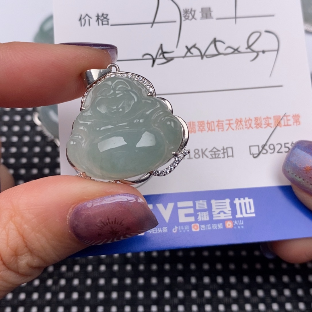 翡翠银S925镶嵌颈饰