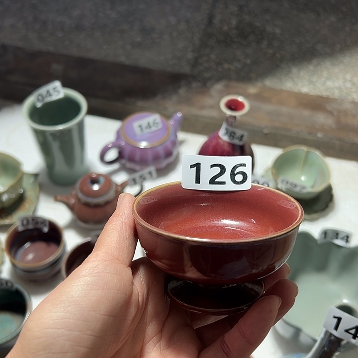 摆件瓷手工拉胚杯子