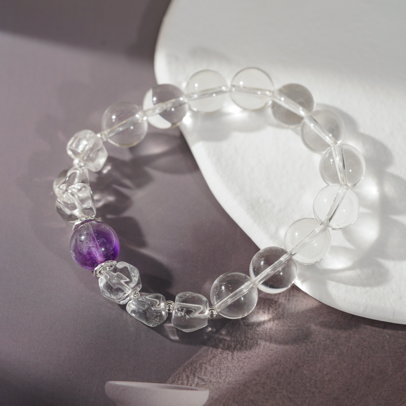 【九紫乘风】水晶手串（天然珠宝多样性发其一）