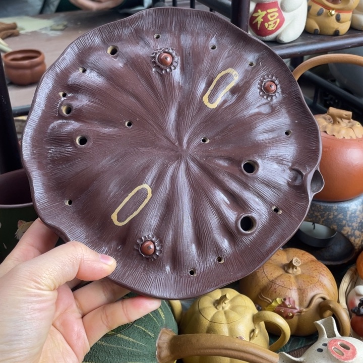 老紫泥莲子壶承蓄水200c c