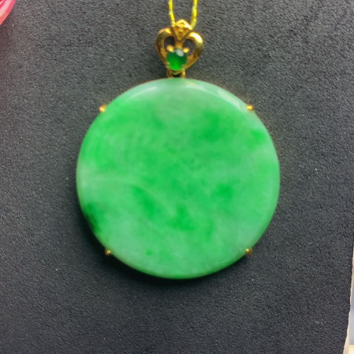 翡翠手链18K金镶嵌翡翠