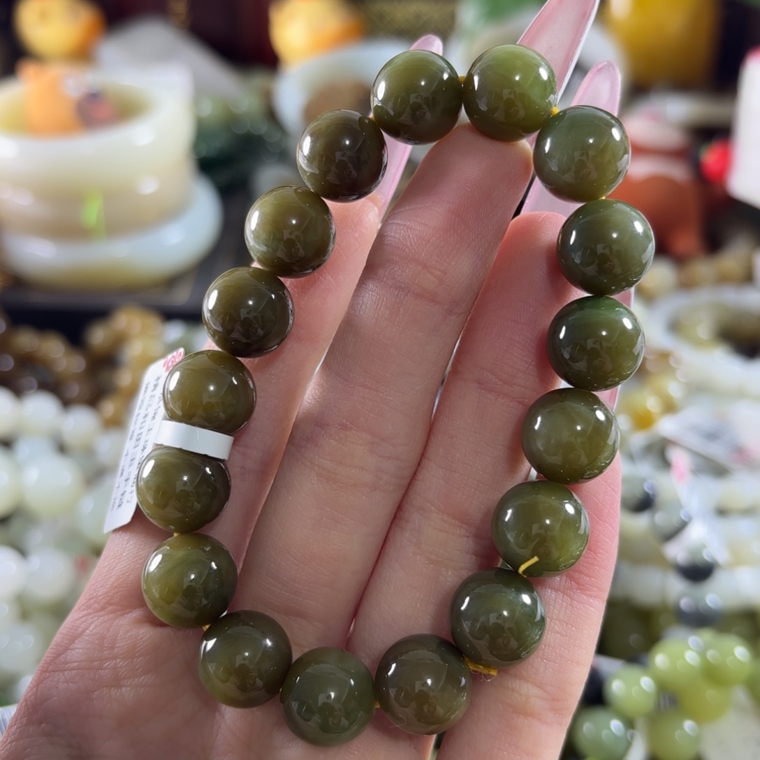 和田玉未镶嵌手链154