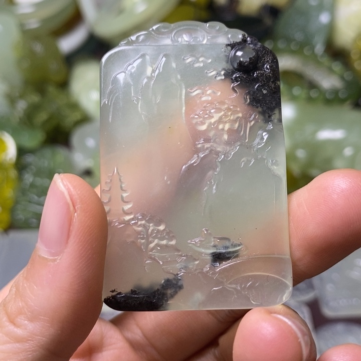 岫玉岫玉挂件未镶嵌