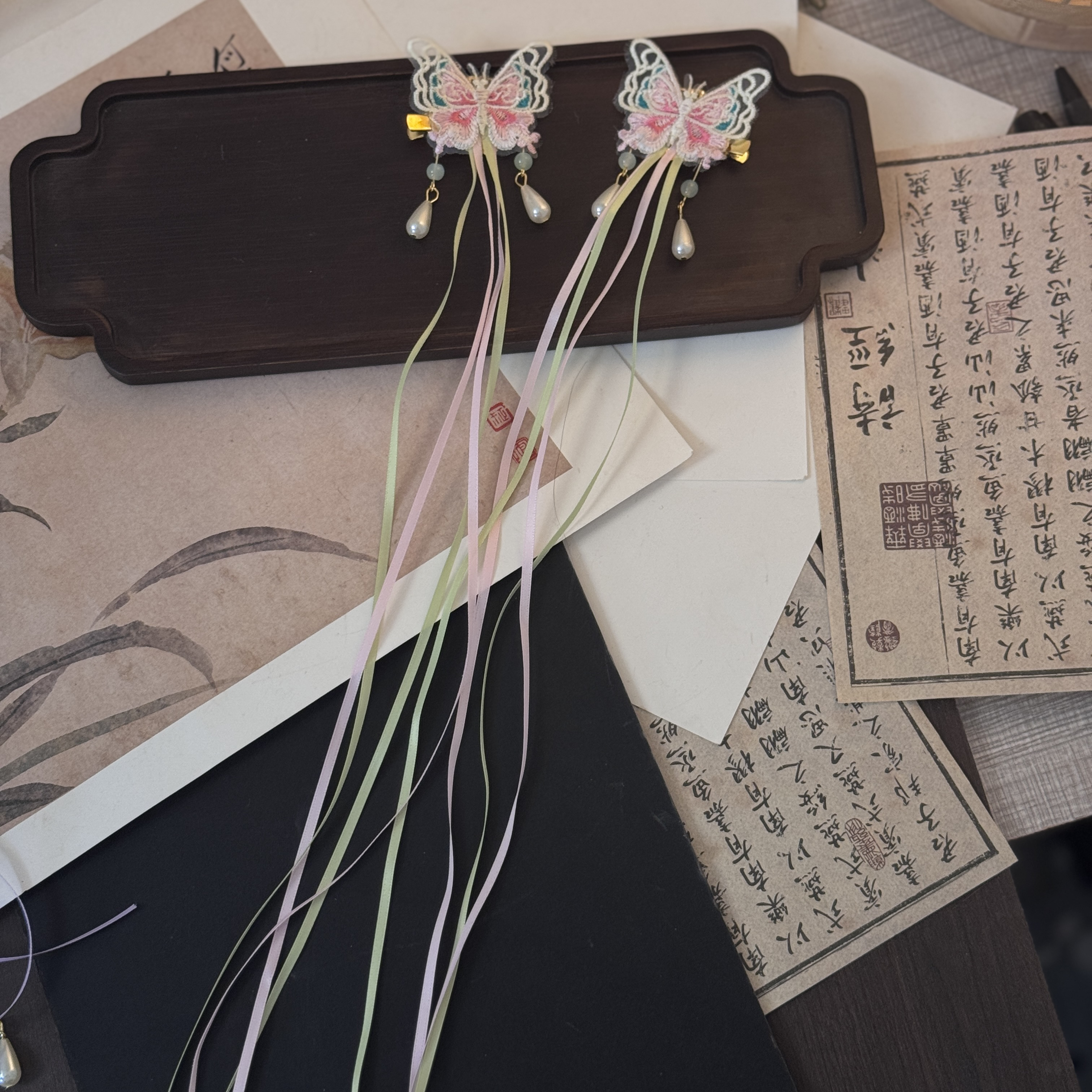 【画蝶·飘带】古风汉服配饰