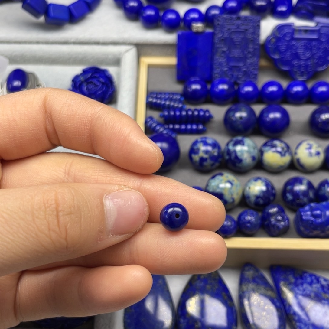 青金石单珠8+未镶嵌北**