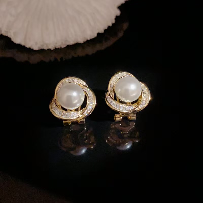 铜合金耳饰 羡然电镀工艺铜合金高级设计感2025年新款耳钉236