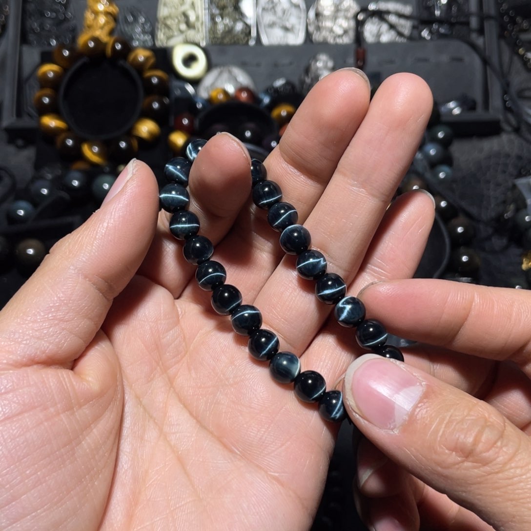 木变石（虎睛石）手链未镶嵌花*～