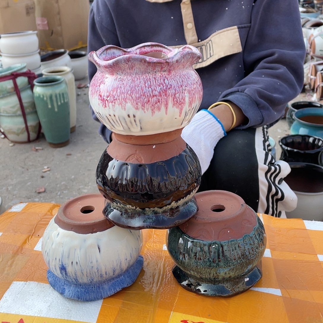 红陶宜兴紫砂花盆