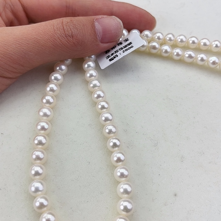 淡水珍珠颈饰银S925镶嵌卡7炫彩高品