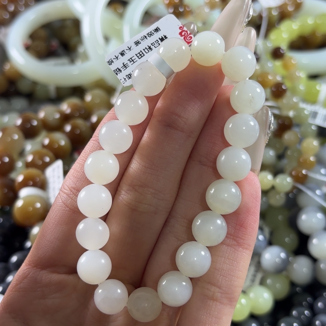 和田玉未镶嵌手链338