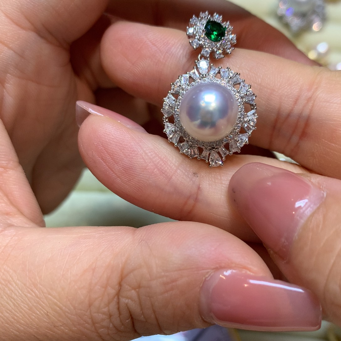 海水珍珠颈饰银S925镶嵌