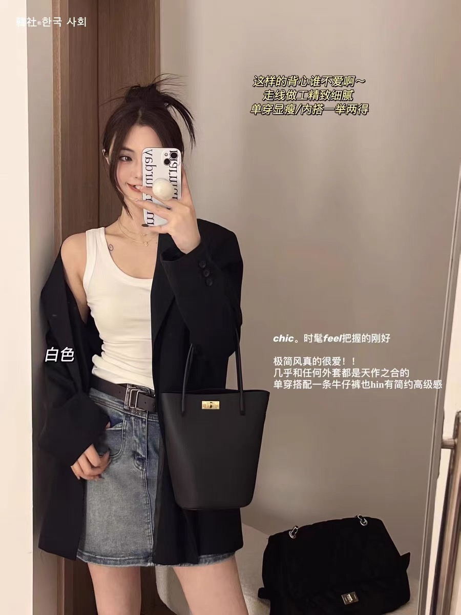 美背无胸垫美式辣妹风基础款纯色胸垫吊带背心内搭可外穿1011