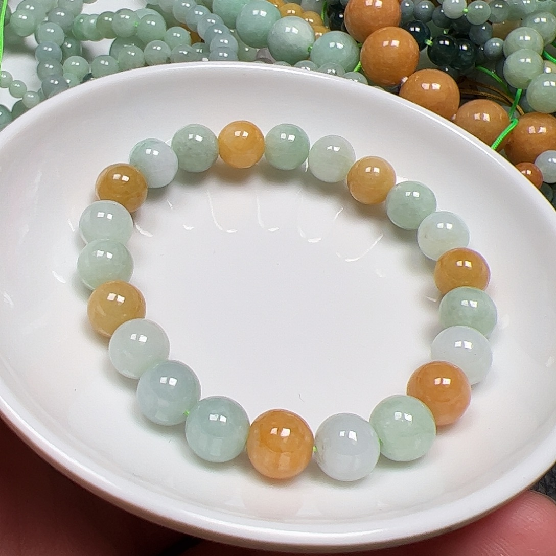 白***蛋翡翠散珠货主老年卡8+