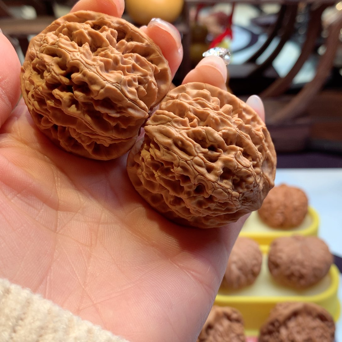 文玩核桃手串老*人寿桃全品。  6号