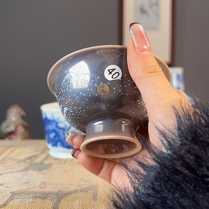 摆件景德柴烧茶杯多人