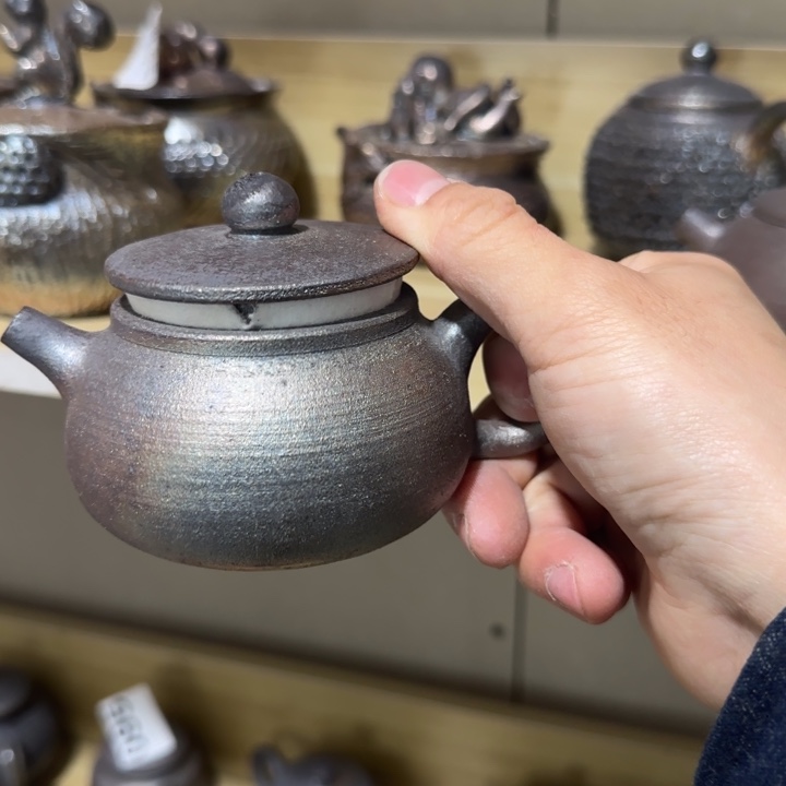 粗砂茶壶鹿***麻柴烧福利新品多多