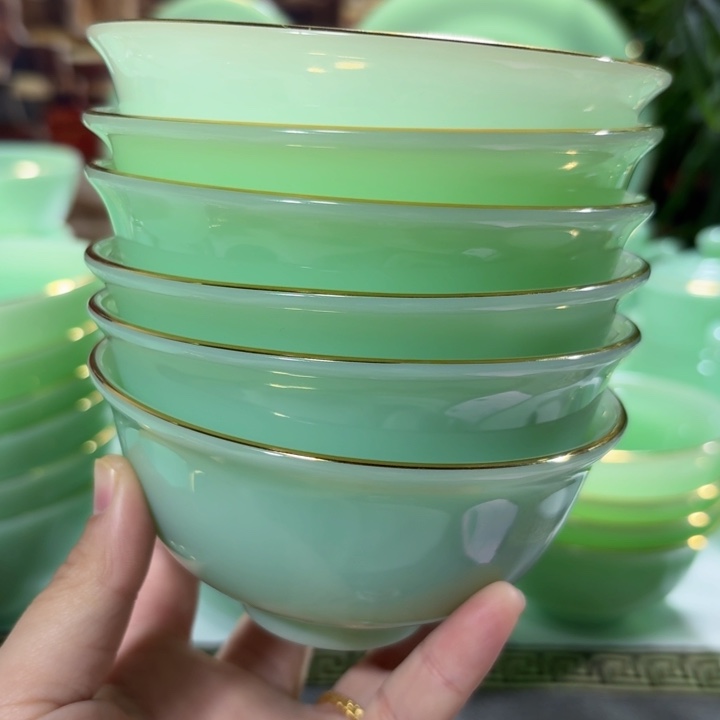 景德镇陶瓷玉瓷4.5寸6个