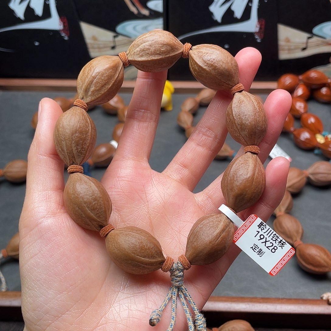 松***。橄榄核手串/手链1928梅林铁核