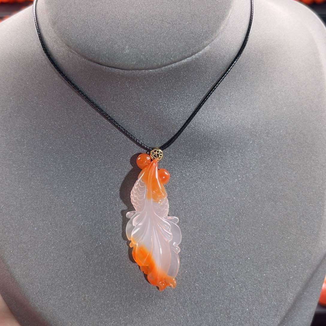 南红玛瑙南红18K金镶嵌