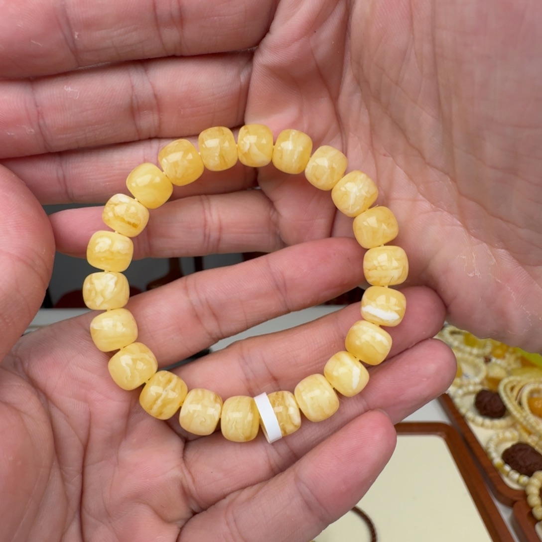 蜜蜡未镶嵌裸石蜜蜡手串