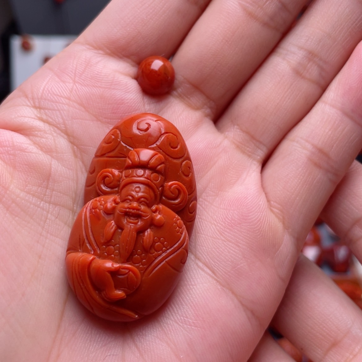 【闪购商品】南红玛瑙财神爷未镶嵌