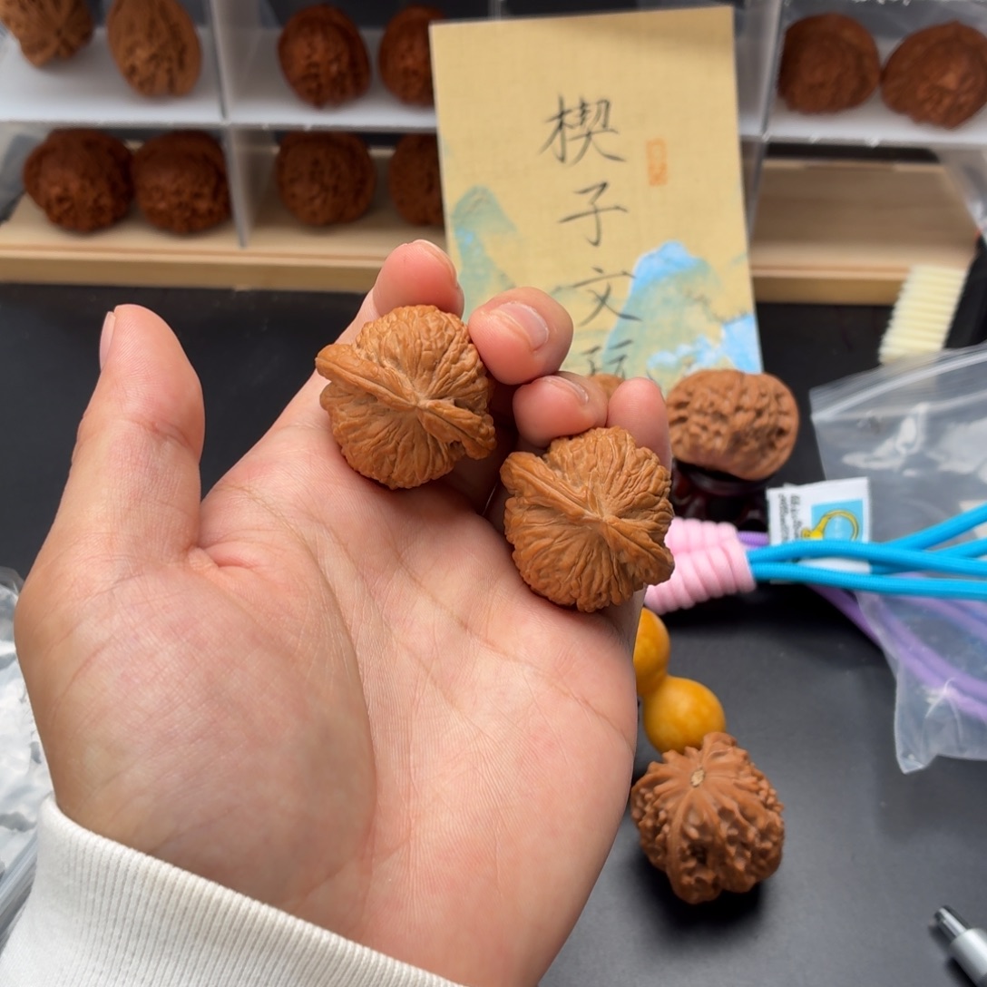 把件文玩核桃球白36全品无修