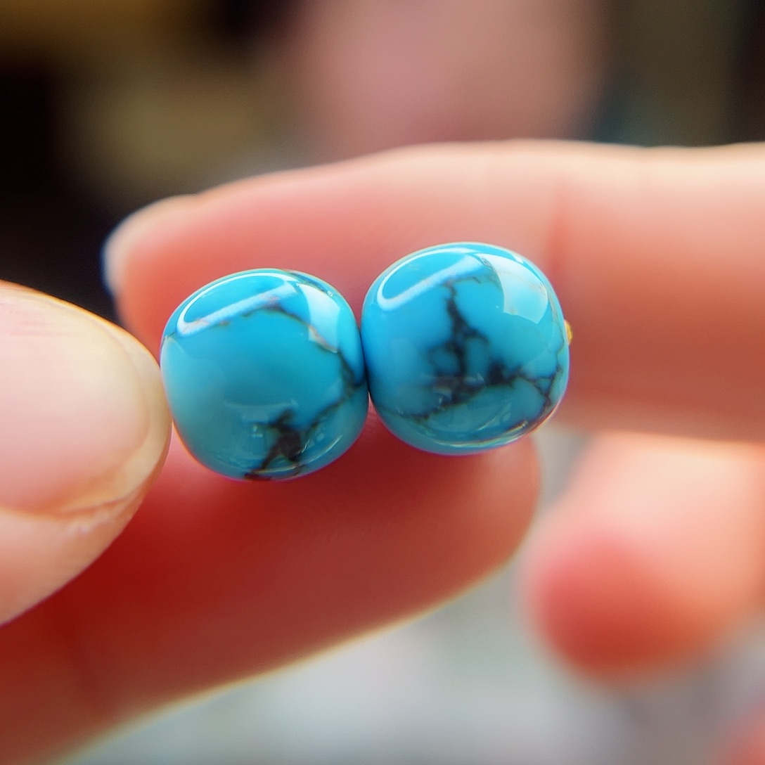 未镶嵌绿松石珠宝奇石10.4直径