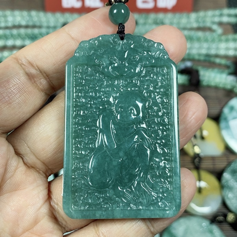 【闪购商品】翡翠颈饰未镶嵌玉吊坠翡翠玉双面生肖猴