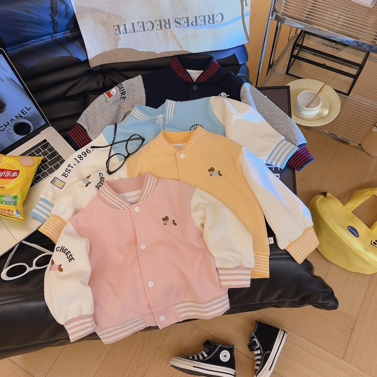 儿童秋季新款刺绣棒球服外套男女童外穿百搭上衣宝宝韩版洋气童装