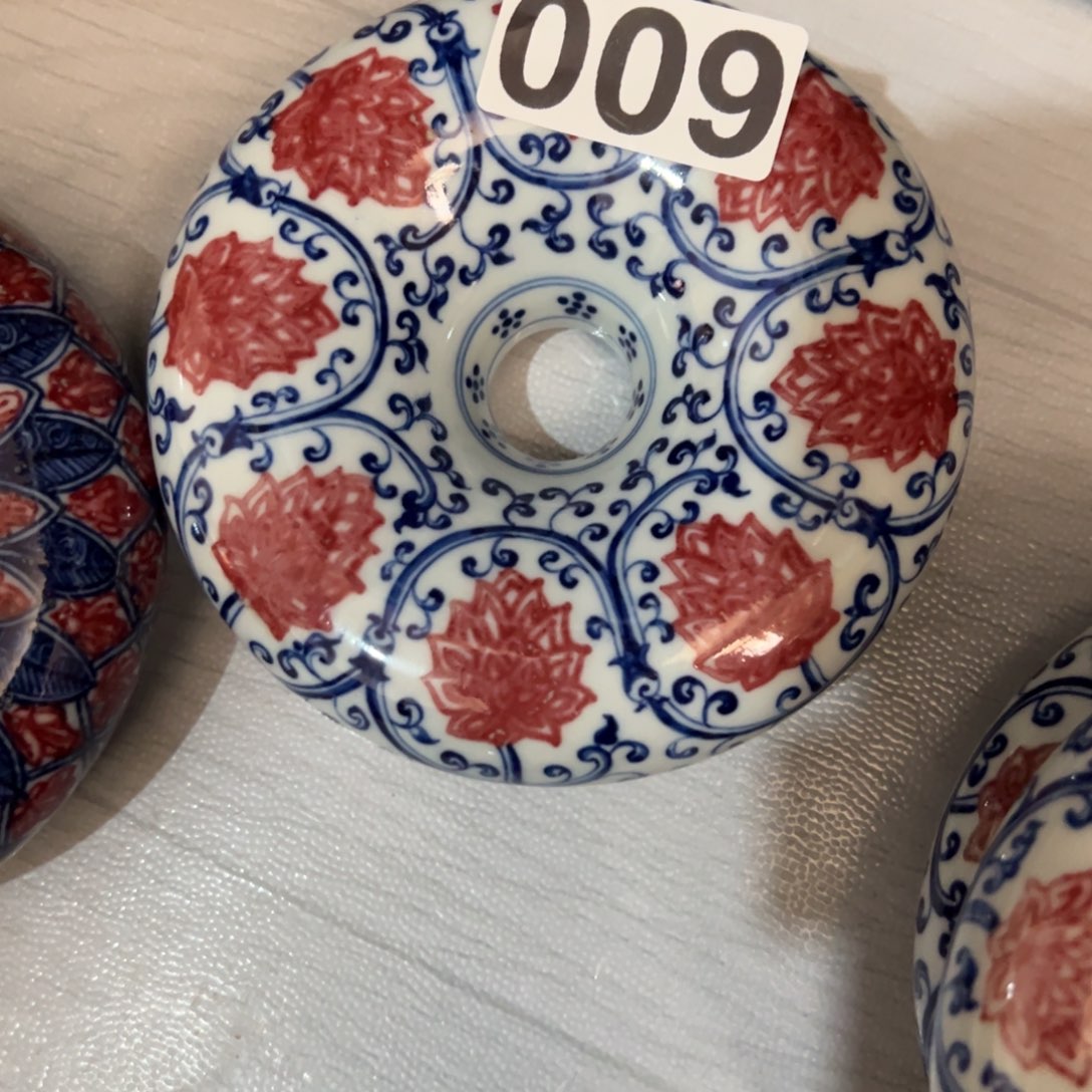 杯九*半青花釉里红原矿