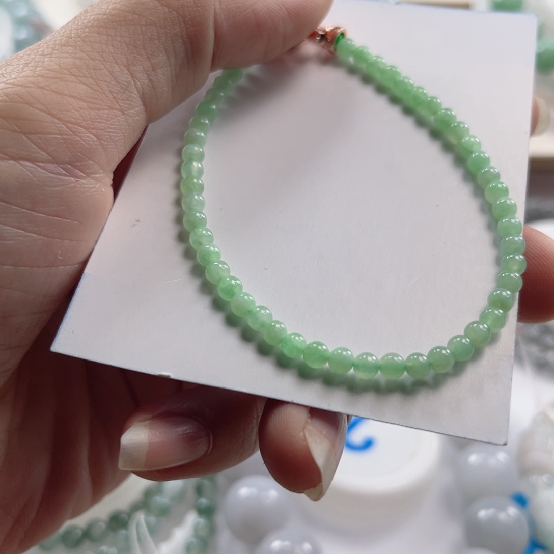 翡翠未镶嵌手链手串3+
