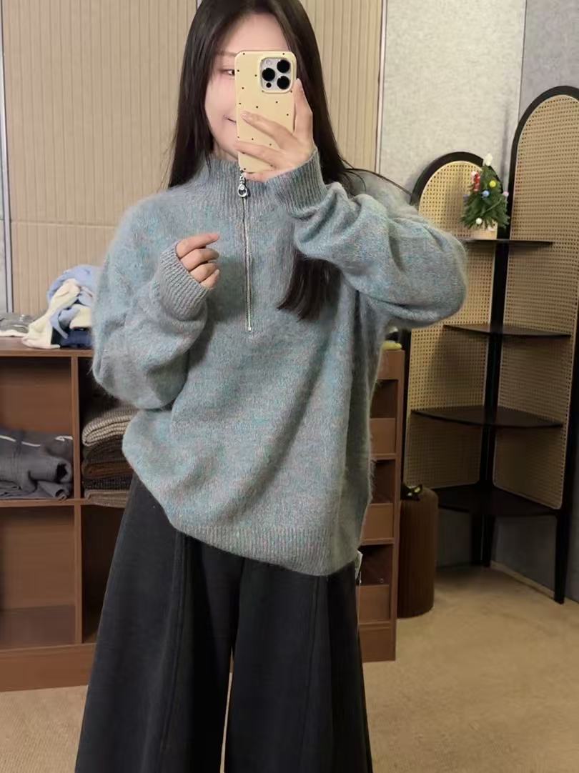 【鑫绒毛衣】半高领羊毛衫毛衣时尚百搭宽松Y000-A364