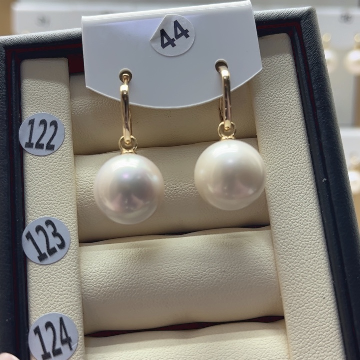 淡水珍珠耳饰银S925镶嵌