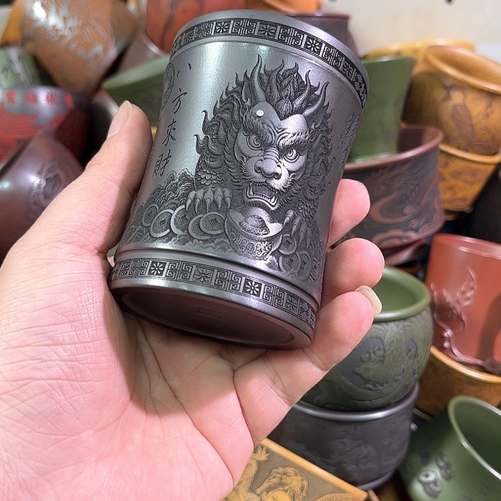 茶杯紫砂全手工紫砂主任杯 