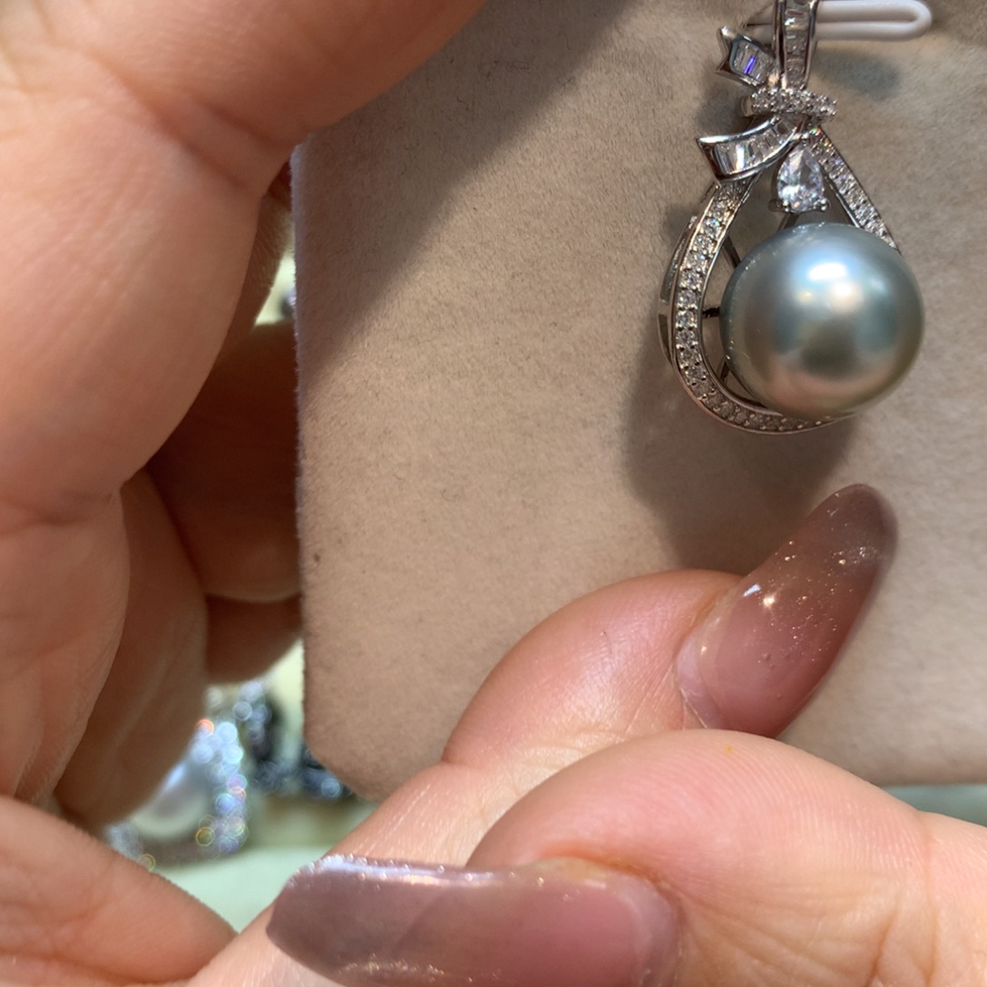 海水珍珠颈饰银S925镶嵌