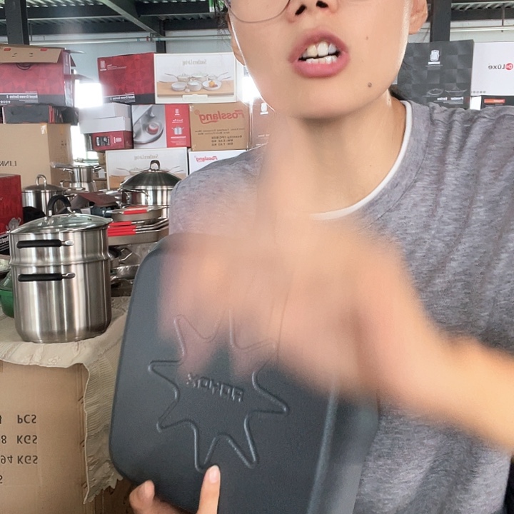 18-10不锈钢牛排灰色煎锅26